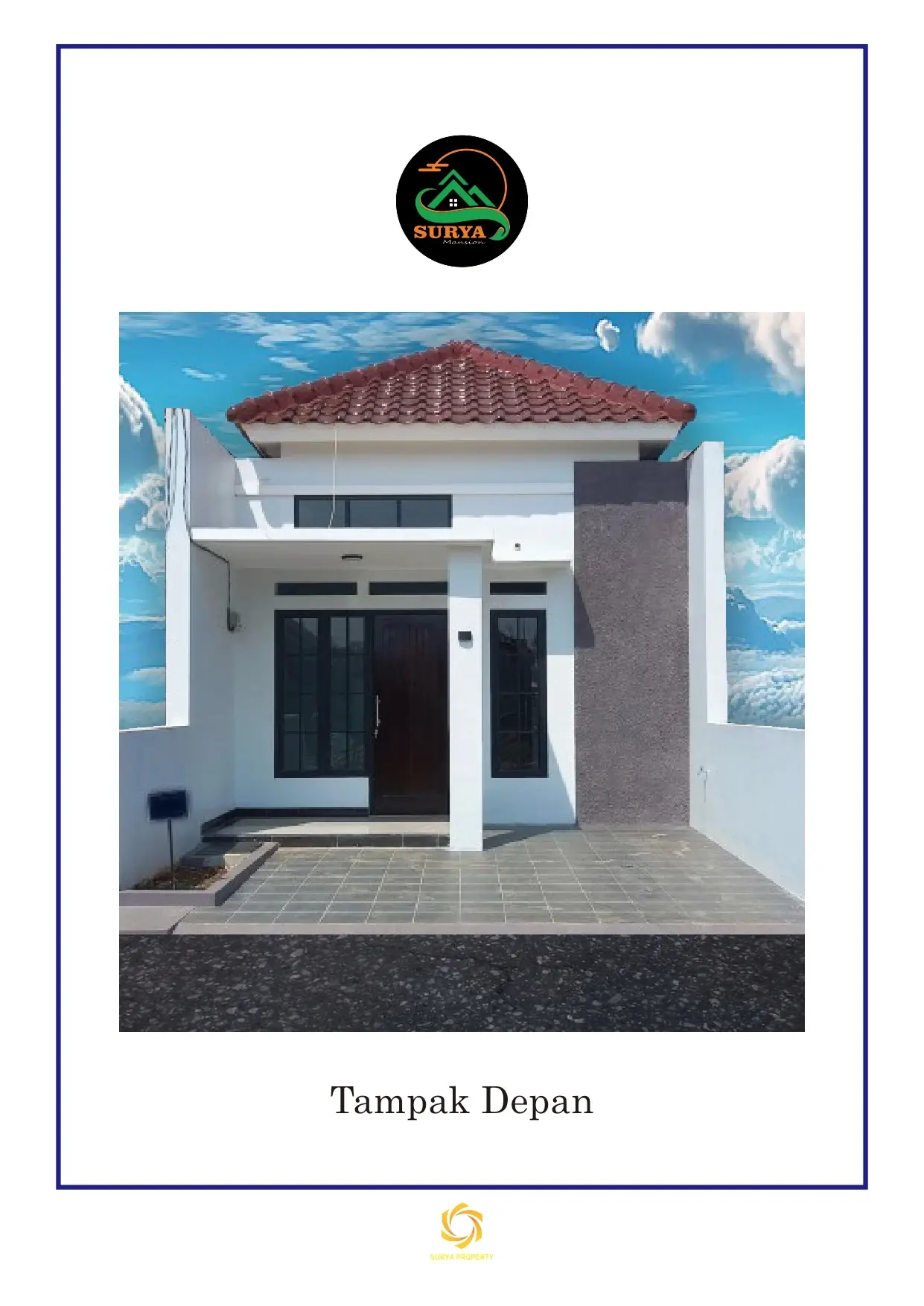Fasad Surya Mansion Rumah Modern di Sawangan Depok